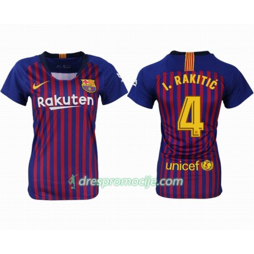 FC Barcelona Dres RAKITIC 4 Ženska Domaći 2018/19 Kratkih Rukava FC Barcelona Dres RAKITIC 4 Ženska Domaći 2018/19 Kratkih Rukava